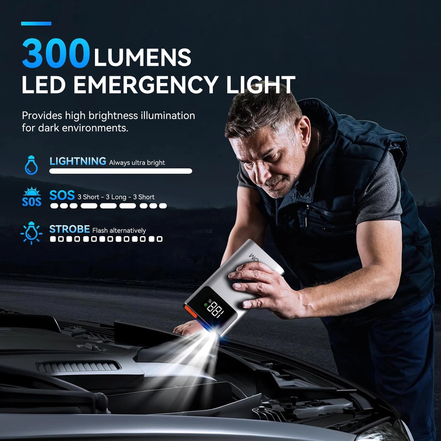 Dany'L - Jump Starter 3-en-1 – 4000 A, Power Bank et LED 🚀🔋