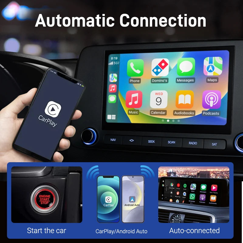 Adaptateur Universel CarPlay & Android Auto Sans Fil