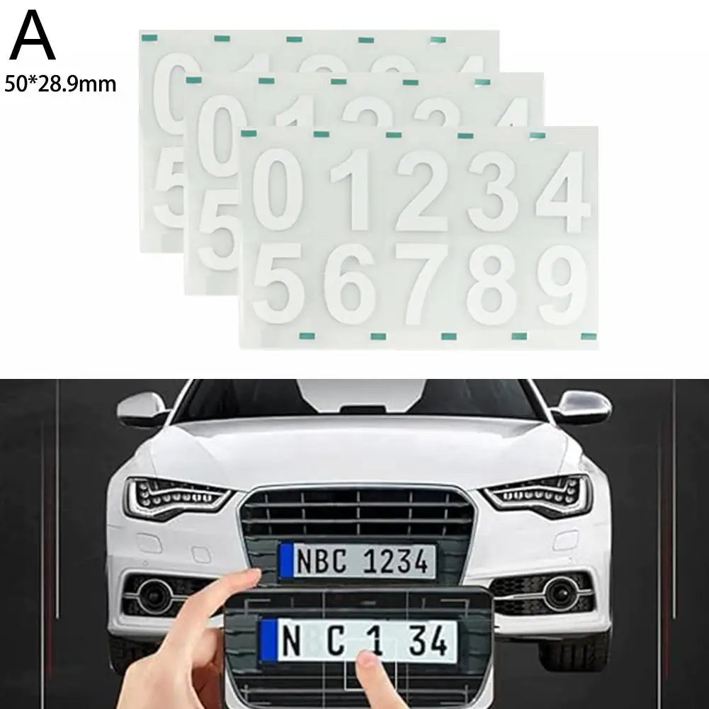 Nanofilm Invisible, Réfléchissant & Étanche – Autocollant Numéro de Plaque