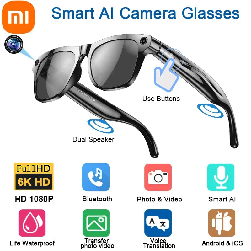 Dany'L - Lunettes Connectées Xiaomi AI 4K HD – Caméra, Audio, Traduction & Assistant Vocal 2.0