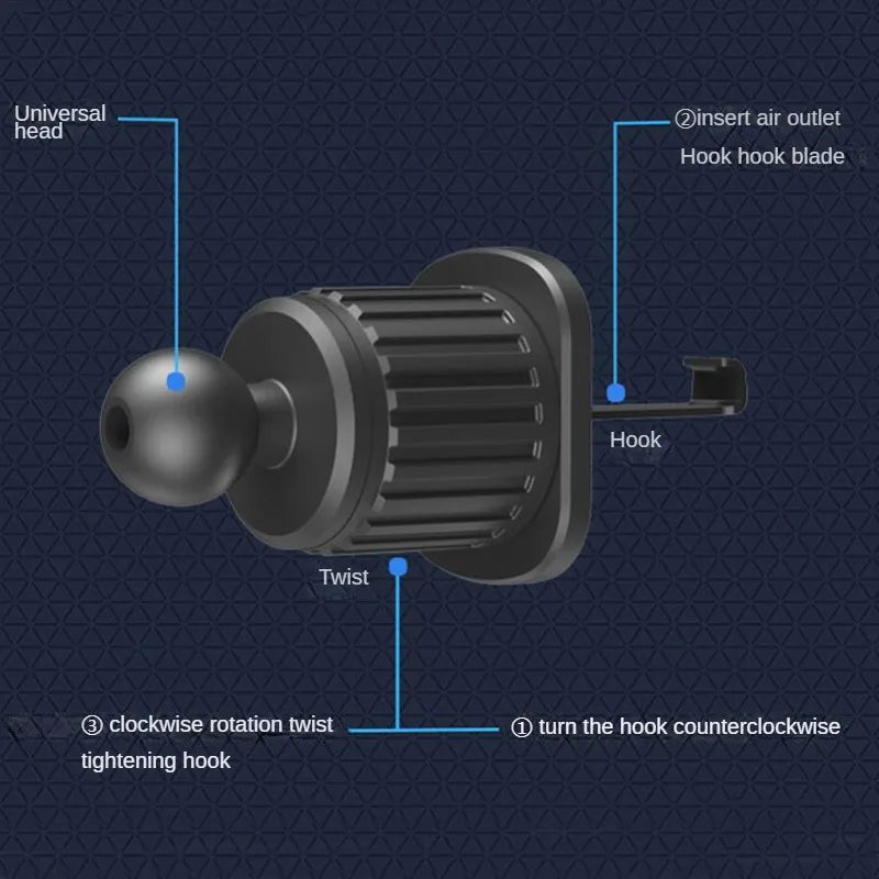 Dany'L - 📱🚗 Support Téléphone Gravity Universel – Fixation Grille d’Aération