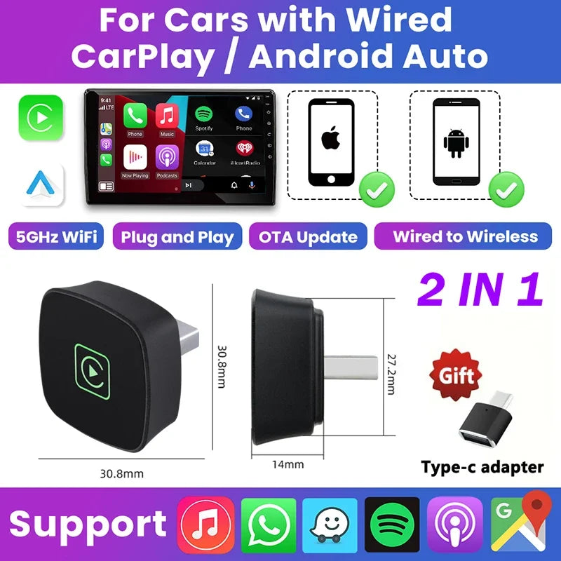 Dany'L - Android 13 AI Box CarPlay & Android Auto + Netflix/YouTube Sans Fil