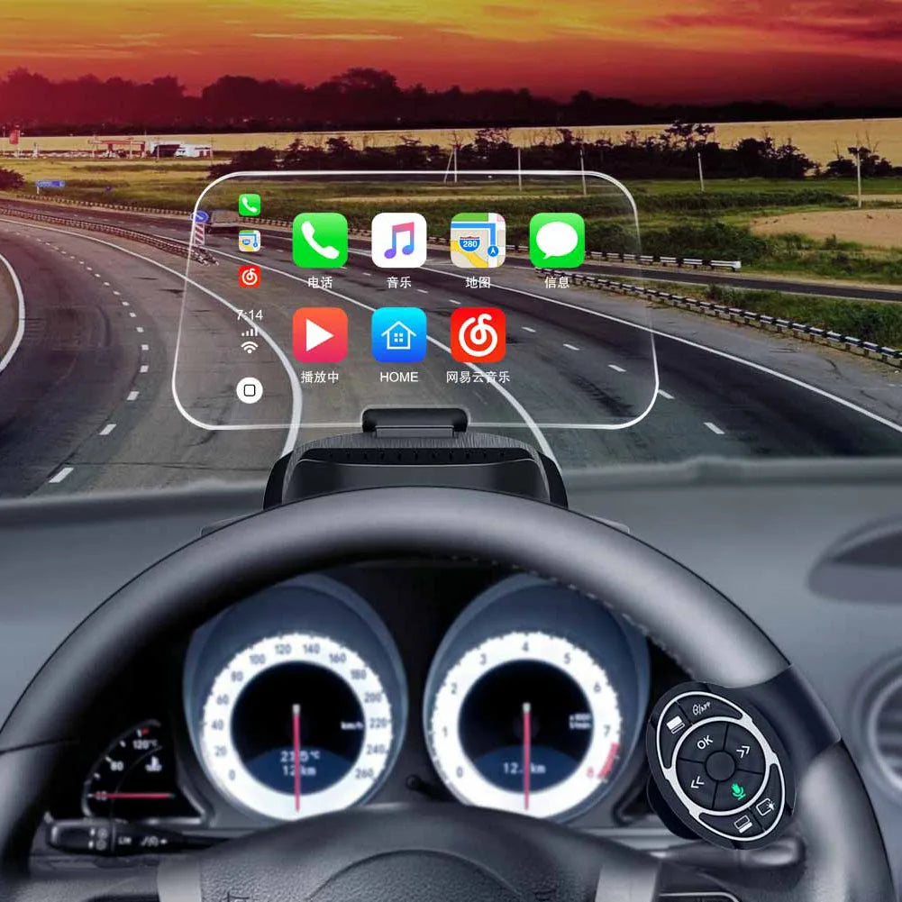Dany’L - Affichage Tête Haute Apple Carplay & Android Auto pour Voiture