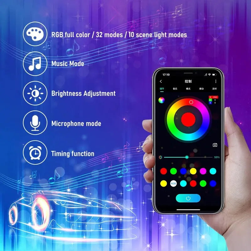 Dany’L - Bande flexible LED RGB pour châssis de Voiture