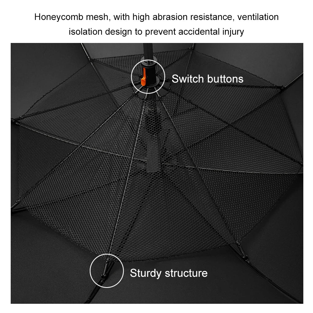 Dany'L - ☂️ Parapluie 3-en-1 USB Rechargeable, Ventilateur + Brumisateur + Classe Infinie