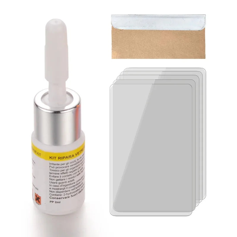Kit de Réparation de Pare-Brise - Résine Nano pour Fissures et Éclats