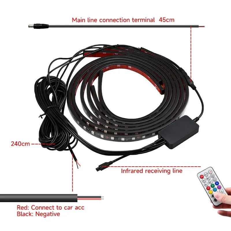 Dany’L - Bande flexible LED RGB pour châssis de Voiture