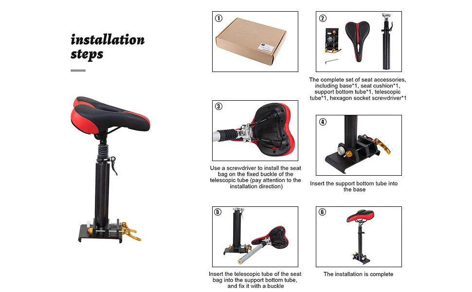 Dany’L - Selle Ajustable pour Trottinettes Électriques Dany'L, Xiaomi M365 et M365 Pro