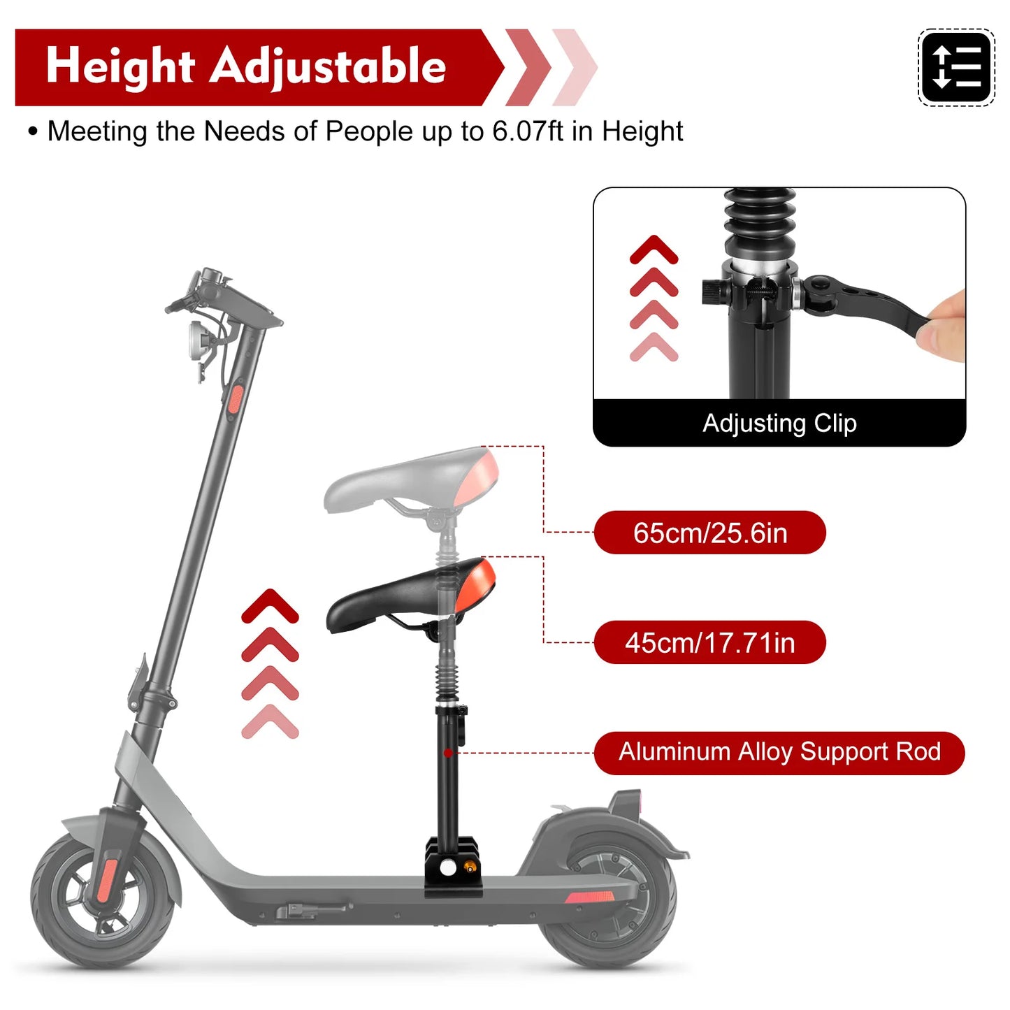 Dany’L - Selle Ajustable pour Trottinettes Électriques Dany'L, Xiaomi M365 et M365 Pro