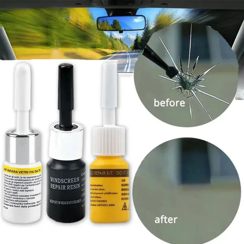 Kit de Réparation de Pare-Brise - Résine Nano pour Fissures et Éclats