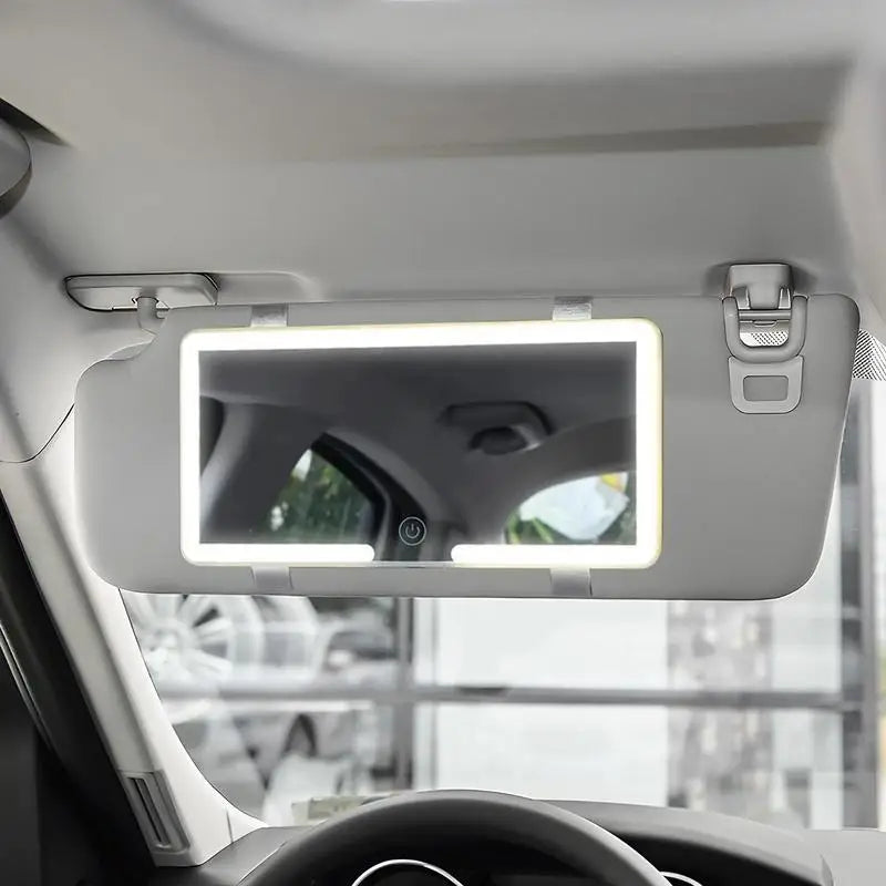 Dany'L - 💄🚗 Miroir de Retouche Lumineux pour Voiture – 3 Modes & 60 LEDs, Rechargeable 🔋✨