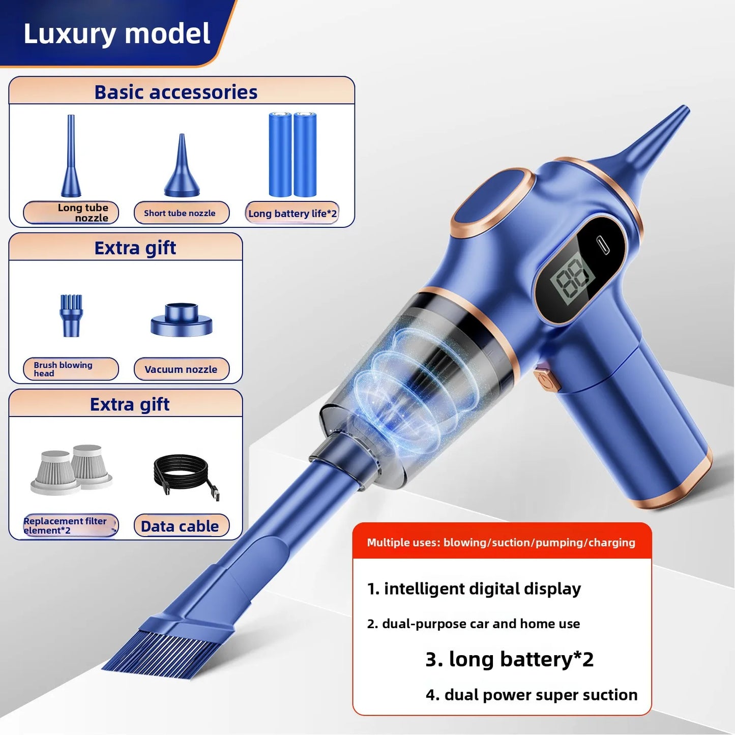 Dany'L - 🚗💨 Mini-Aspirateur Sans Fil Portable – Car & Home, Puissant et Ultra Pratique