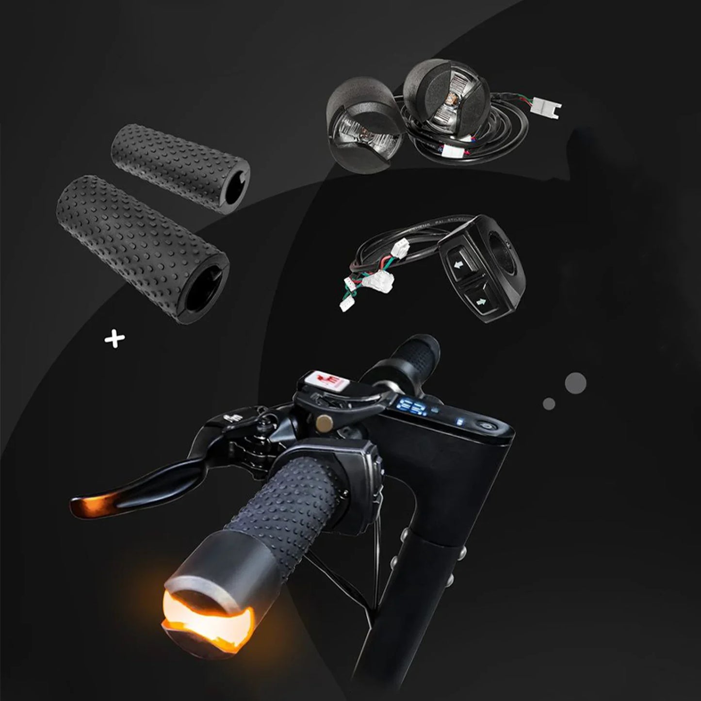 🔥 Monorim ML01 – Kit Clignotants + Support Éclairage pour Guidon 22 mm