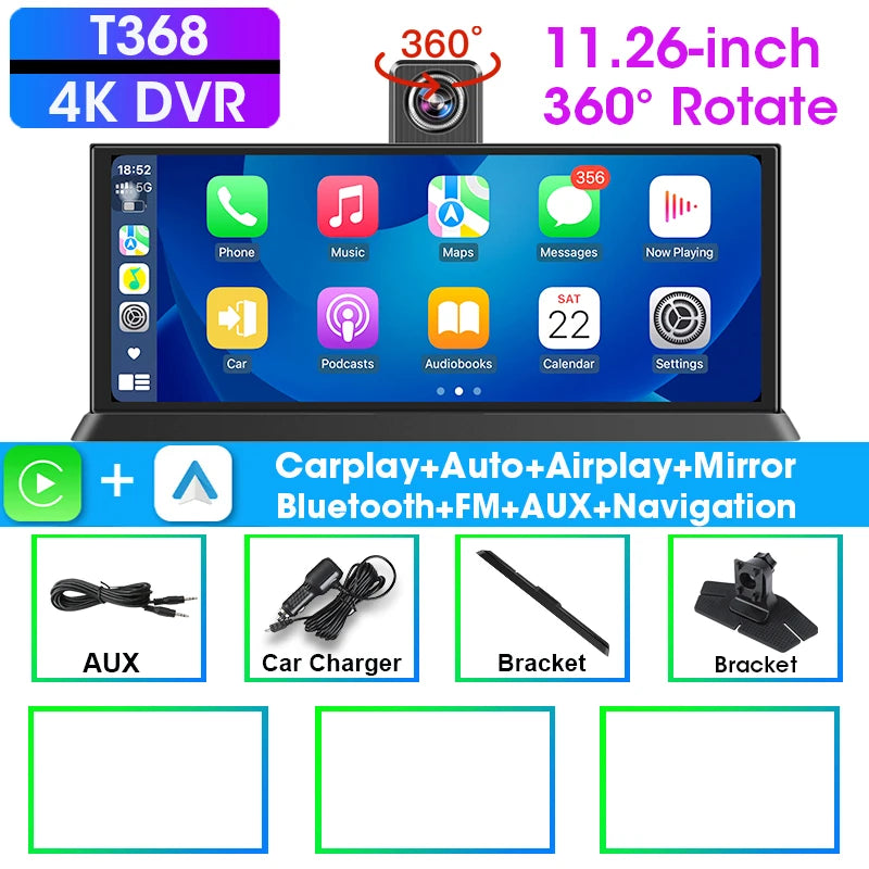 Dany'L - Caméra Dashcam 360° 4K avec CarPlay – La conduite connectée et sécurisée