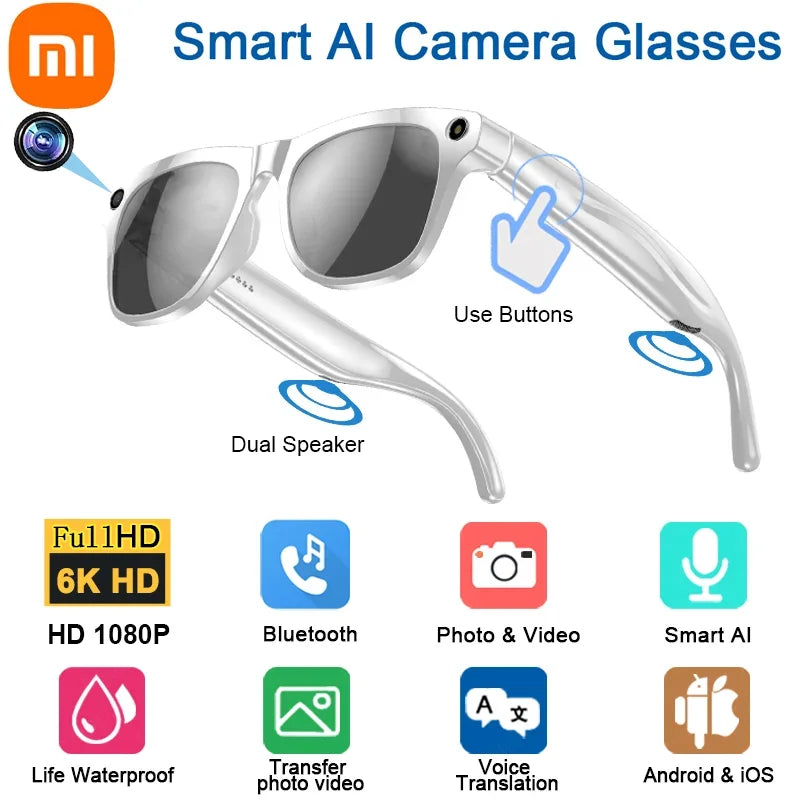 Dany'L - Lunettes Connectées Xiaomi AI 4K HD – Caméra, Audio, Traduction & Assistant Vocal 2.0