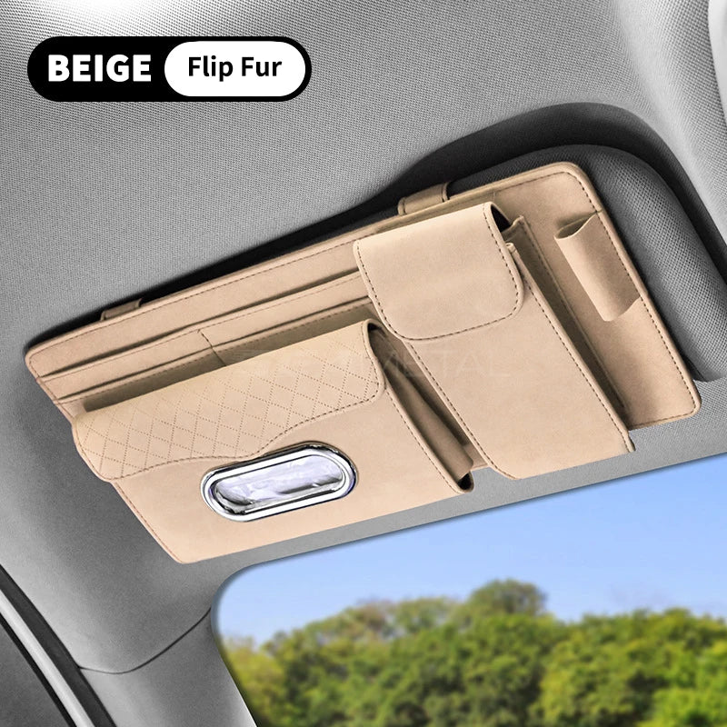 Dany'L - 🕶️🚗 Organiseur Pare-Soleil Luxe – Suède Premium & Range-Tout Intégré ✨