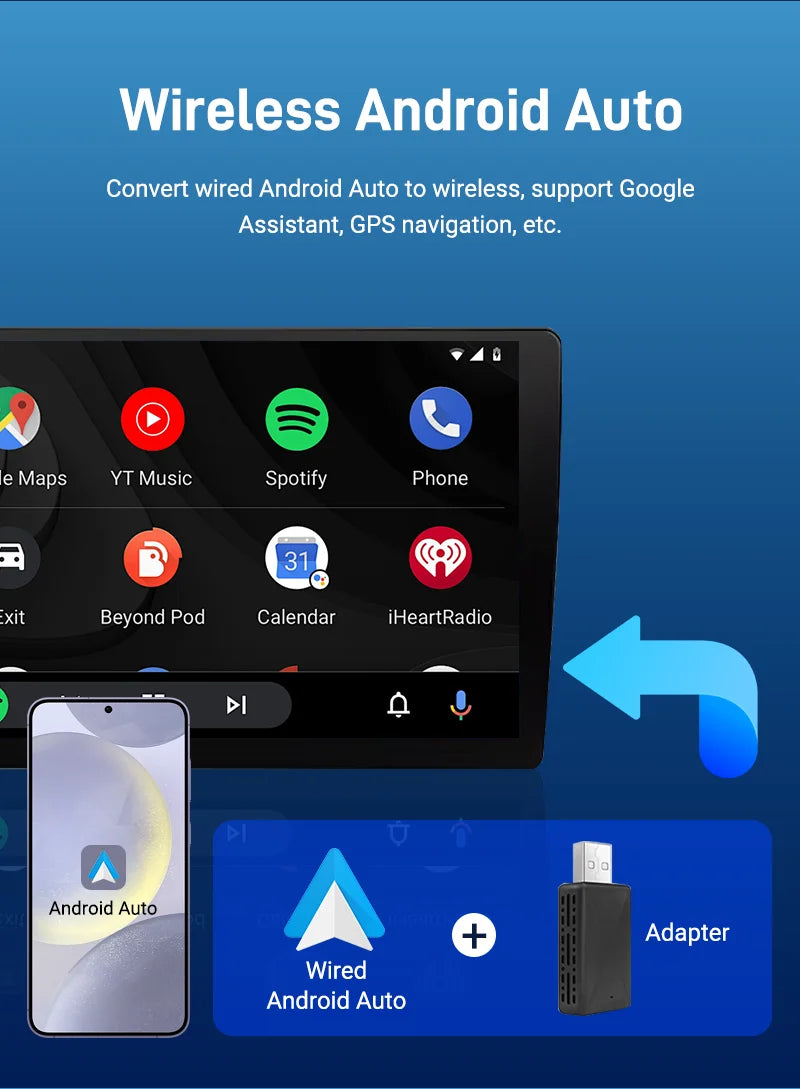Adaptateur Universel CarPlay & Android Auto Sans Fil