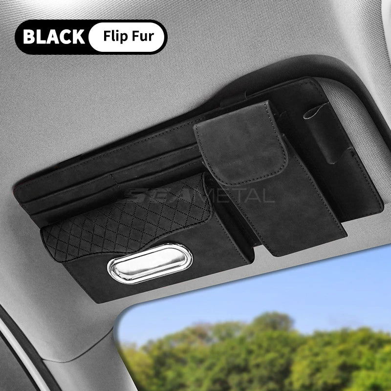 Dany'L - 🕶️🚗 Organiseur Pare-Soleil Luxe – Suède Premium & Range-Tout Intégré ✨