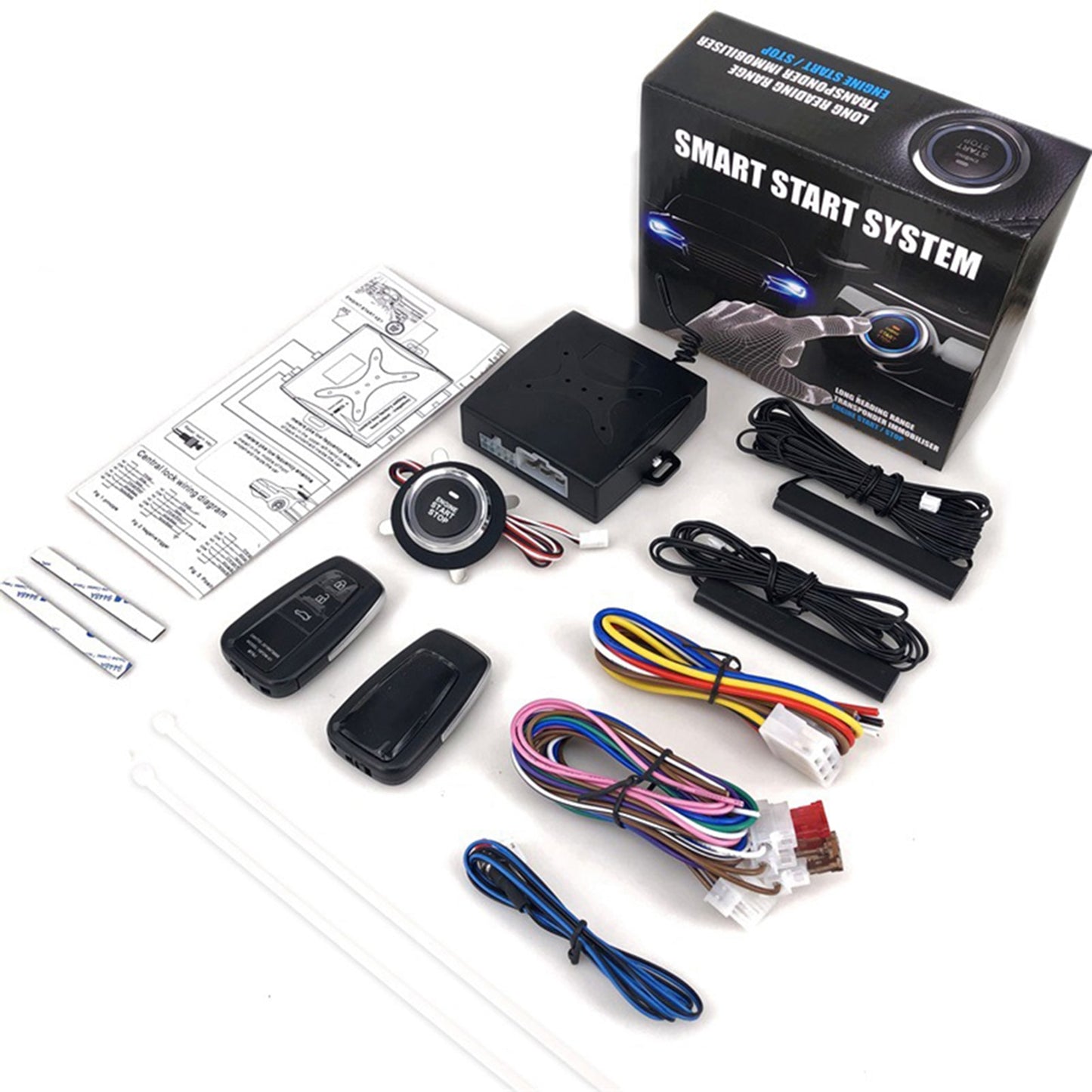 Système d'Entrée sans Clé Universel 12V - Démarrage Automatique - Boutons de Démarrage et Arrêt - Kit avec Télécommande - Dany Lab