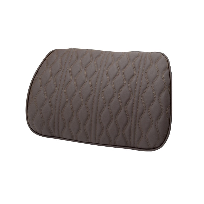 Oreiller de Voiture en Mousse à Mémoire de Forme pour nuque et lombaire - En Cuir PU