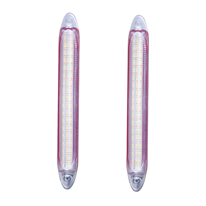 Feux Diurnes à LED pour Voiture - Bande Imperméable avec Clignotants, Lumières Jaunes en Cascade, feux de position
