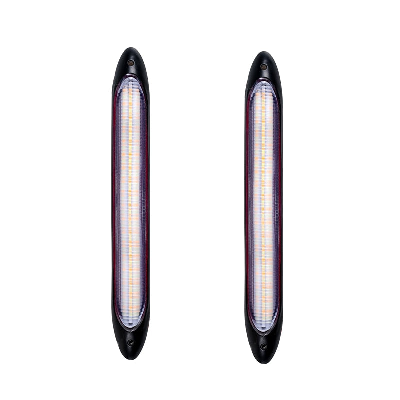 Feux Diurnes à LED pour Voiture - Bande Imperméable avec Clignotants, Lumières Jaunes en Cascade, feux de position