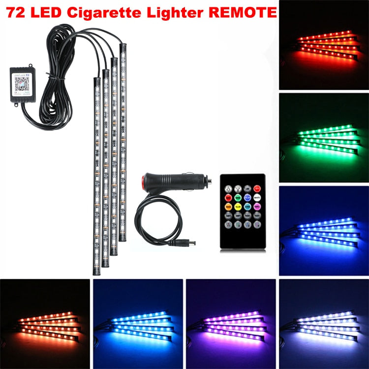 LED Intérieur Voiture App Contrôle Auto RVB