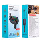 Dany'L - Transmetteur allume cigare avec Chargeur Câble Rétractable, MP3 Bluetooth & Écran LED