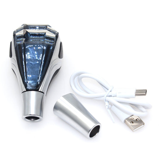 Pommeau de Levier de Vitesse Universel en Cristal avec Éclairage LED
