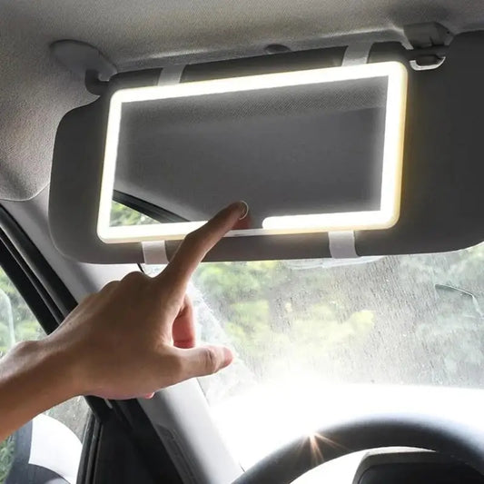 Dany'L - 💄🚗 Miroir de Retouche Lumineux pour Voiture – 3 Modes & 60 LEDs, Rechargeable 🔋✨