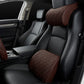 Oreiller de Voiture en Mousse à Mémoire de Forme pour nuque et lombaire - En Cuir PU