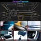 Kit de Lumières Ambiantes à LED pour l'Intérieur de la Voiture - RVB à Fibre Optique de voiture