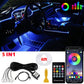 Kit de Lumières Ambiantes à LED pour l'Intérieur de la Voiture - RVB à Fibre Optique de voiture