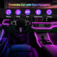 Kit de Lumières Ambiantes à LED pour l'Intérieur de la Voiture - RVB à Fibre Optique de voiture